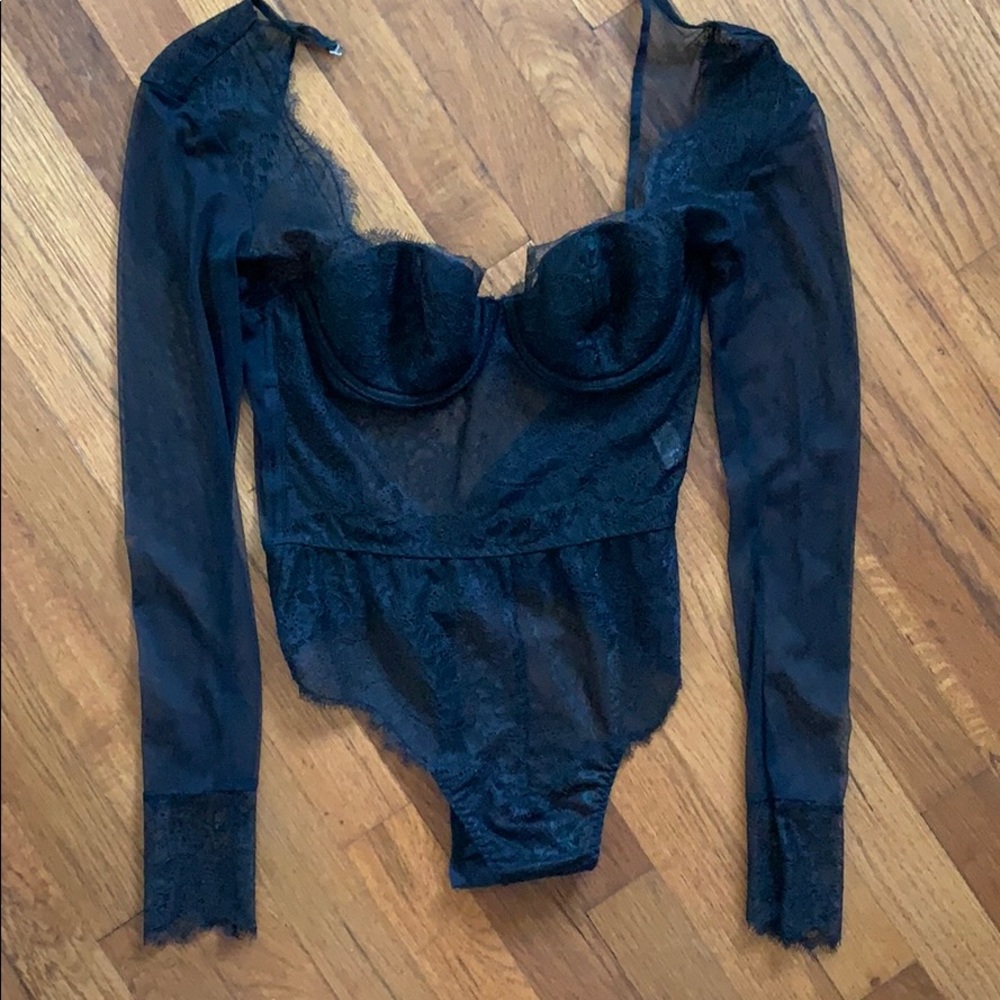 Victoria’s Secret Long Sleeve Mesh Bodysuit